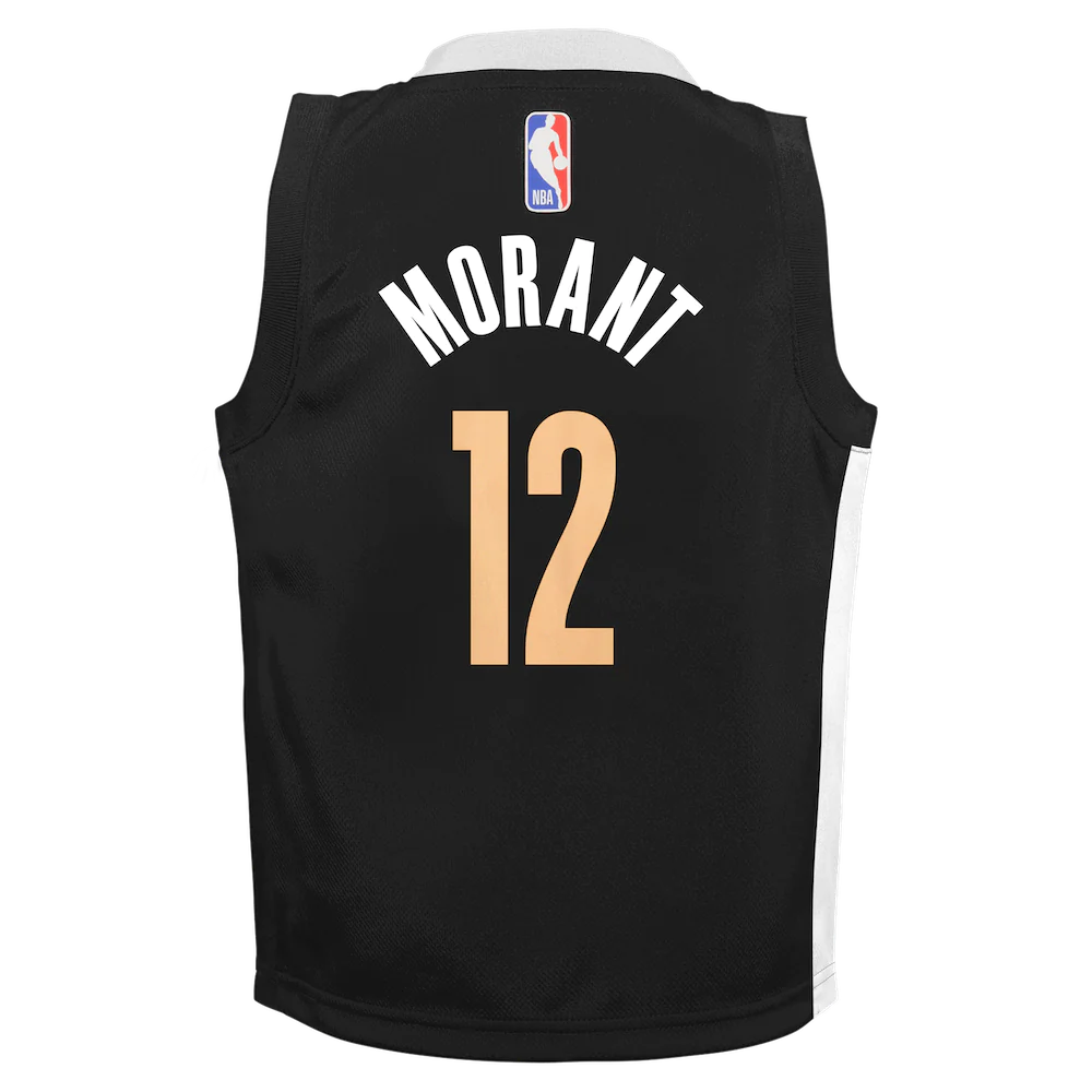2023-24-Memphis-Grizzlies-Ja-Morant-12-Toddler-City-Edition-Black-Jersey-3