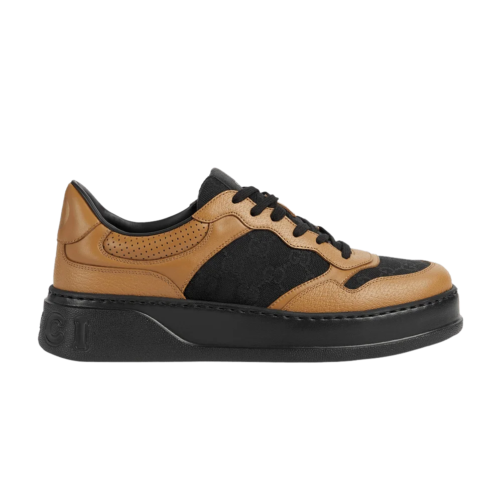 Кроссовки Gucci Lace Up Sneaker 'GG Embossed - Camel'
