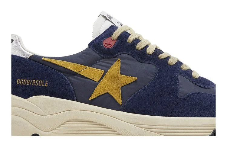 Кроссовки Golden Goose Running Sole 'Dark Blue Mustard'