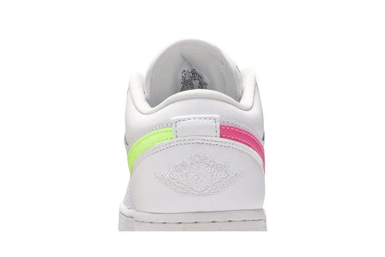 Кроссовки Air Jordan 1 Low GS 'White Neon'