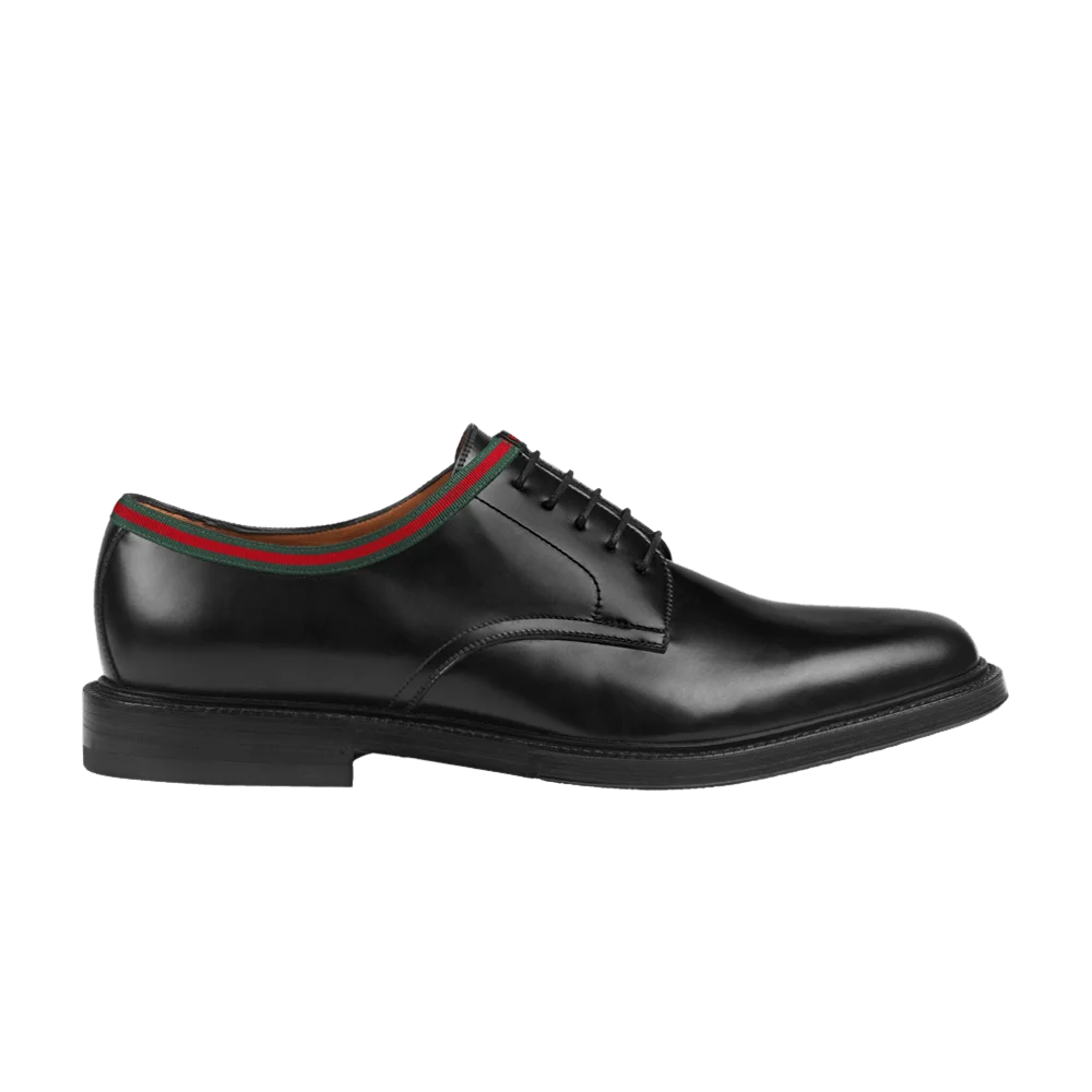 Krossovki-Gucci-Web-Lace-Up-Black-Green-Red
