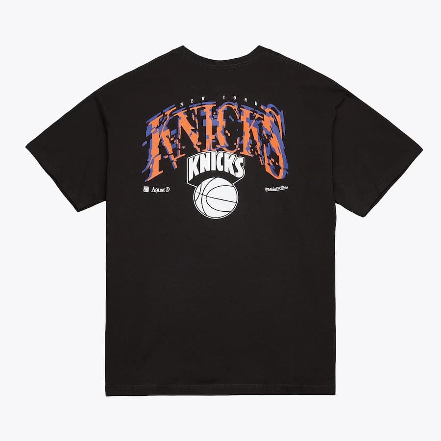 Футболка Mitchell & Ness Black New York Knicks x Suga Glitch T-Shirt