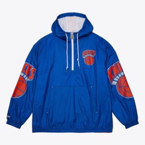 Mitchell-Ness-Blue-New-York-Knicks-Team-2.0-Anorak-Quarter-Zip-Windbreaker-Jacket-300x300