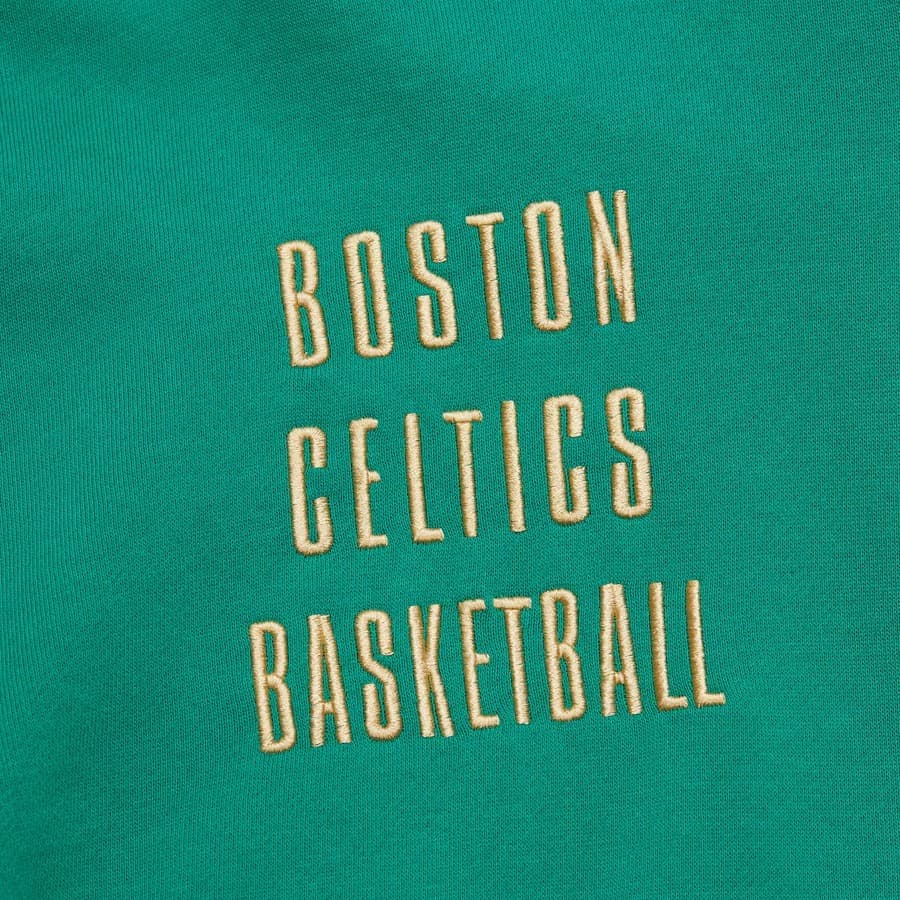 Худи Mitchell & Ness Kelly Green Boston Celtics Team OG 2.0 Vintage Logo Fleece Pullover Hoodie