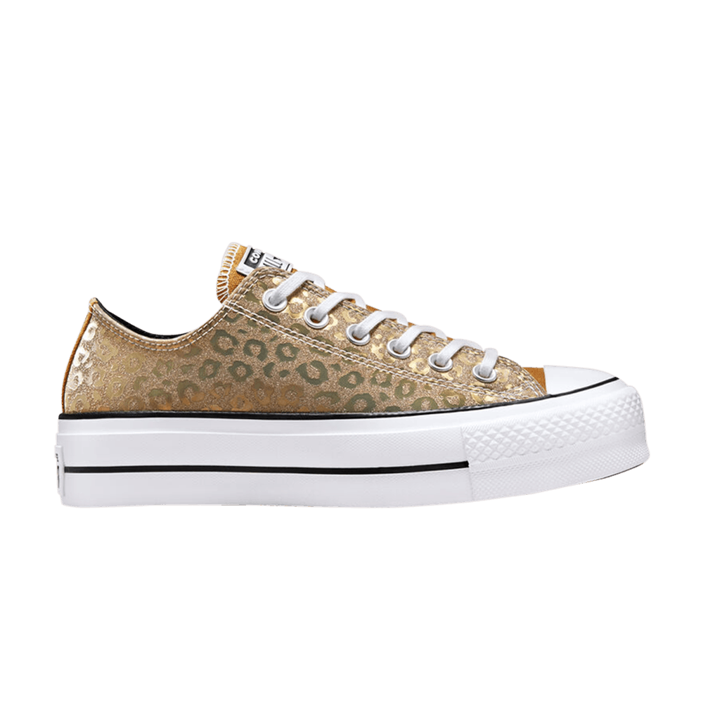 Кроссовки Converse Wmns Chuck Taylor All Star Platform Low 'Authentic Glam - Gold Leopard'