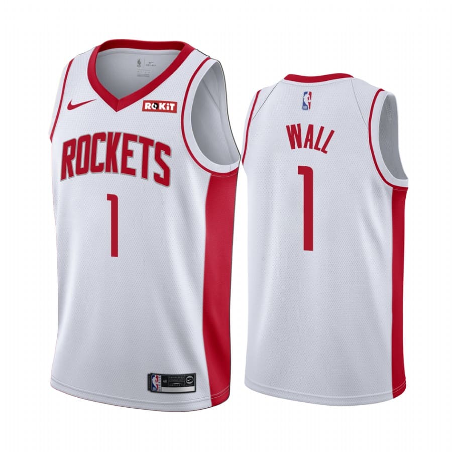 Баскетбольная джерси 2020-21 Houston Rockets #1 John Wall Association Edition White Swingman Jersey