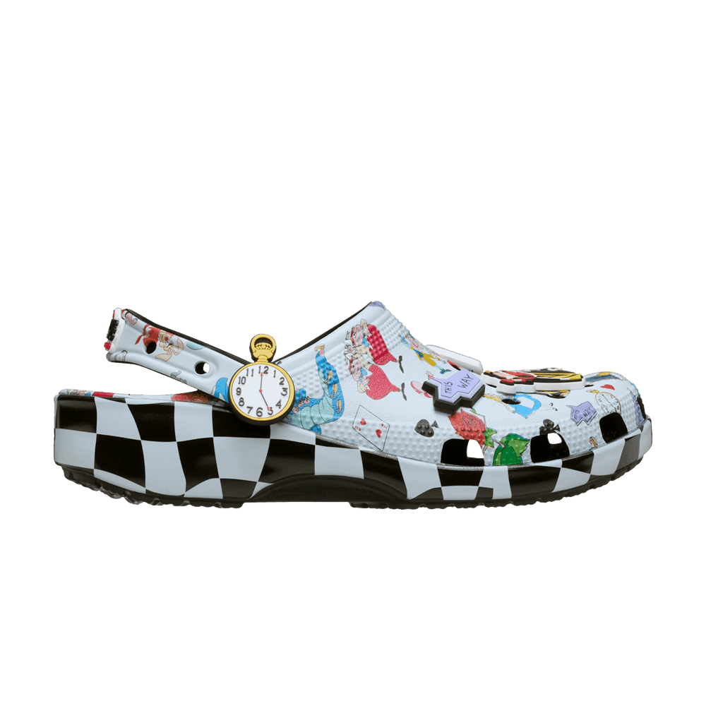 Кроссовки Crocs Disney x Classic Clog 'Alice in Wonderland Character Print'