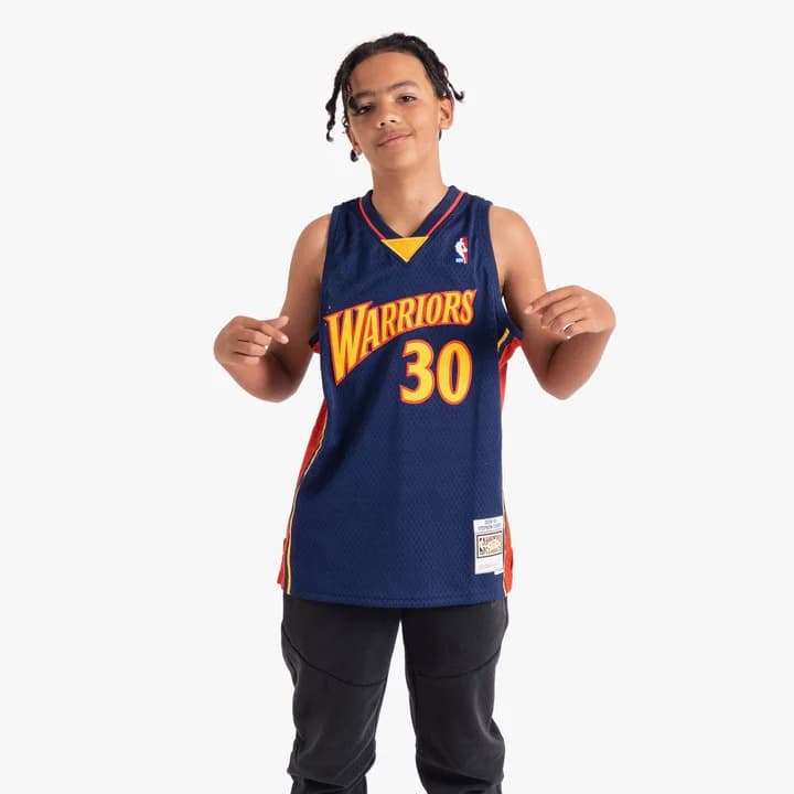 Баскетбольная джерси 2009-10 Golden State Warriors Stephen Curry #30 Youth HWC Navy Jersey