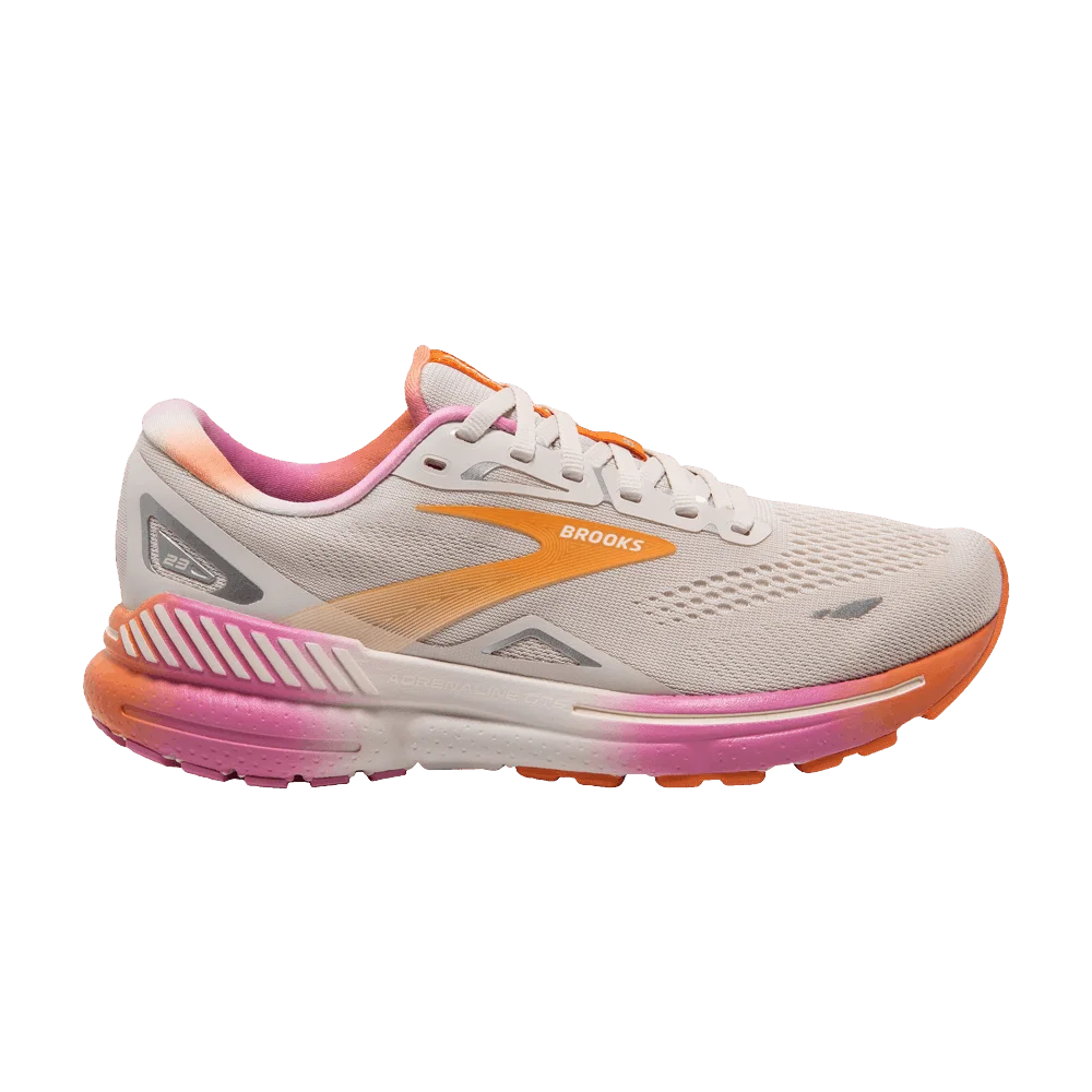 Krossovki-Brooks-Wmns-Adrenaline-GTS-23-White-Sand-Fuchsia