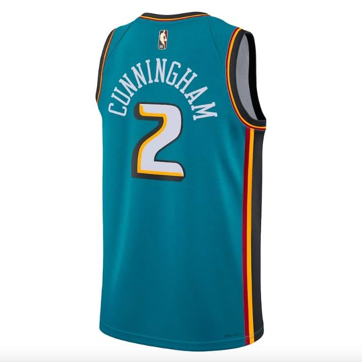Баскетбольная джерси 2022-23 Detroit Pistons #2 Cade Cunningham Nike Classic Teal Jersey