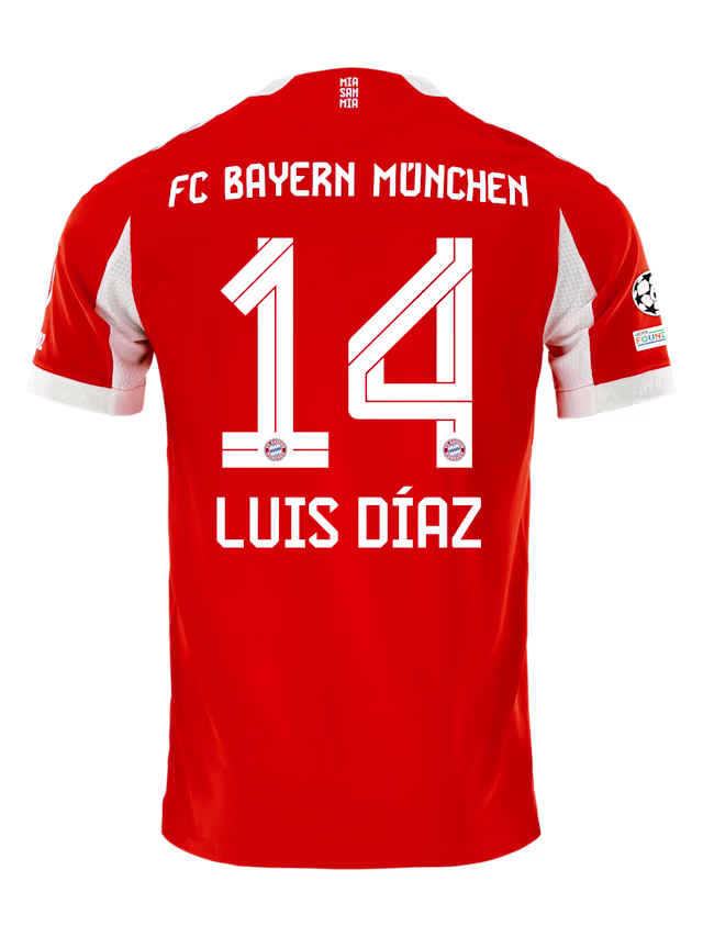 Футбольное джерси FC Bayern Munich Home Jersey 25-26 LUIS DÍAZ 14