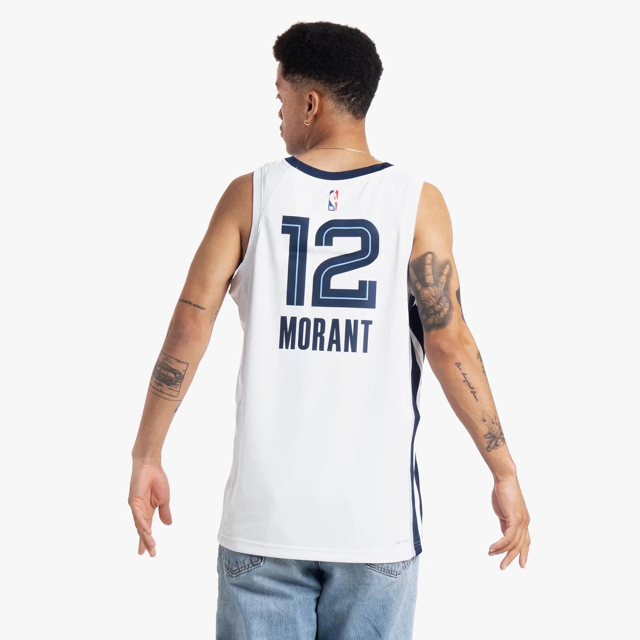Баскетбольная джерси 2023-24 Memphis Grizzlies Ja Morant #12 Swingman Association Edition White Jersey