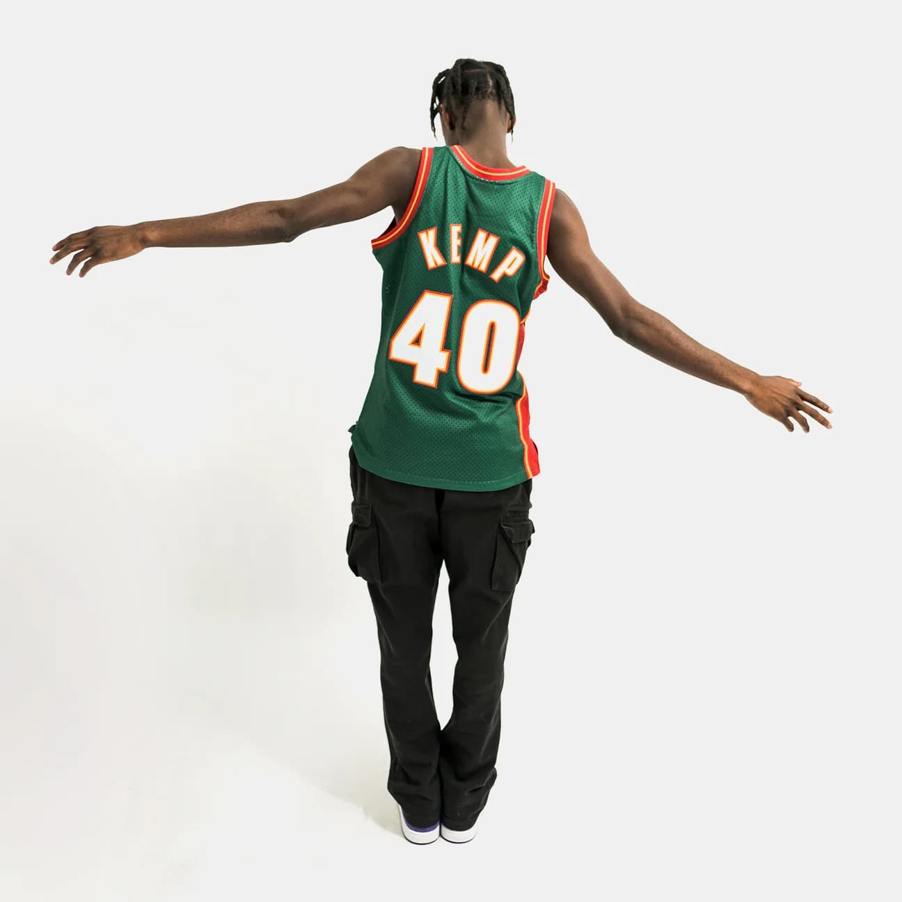 Баскетбольная джерси 1995-96 Seattle Supersonics Shawn Kemp #40 Swingman Hardwood Classics Green Jersey