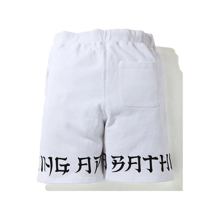 Спортивные шорты BAPE A Bathing Ape Lettered Sweat Shorts White