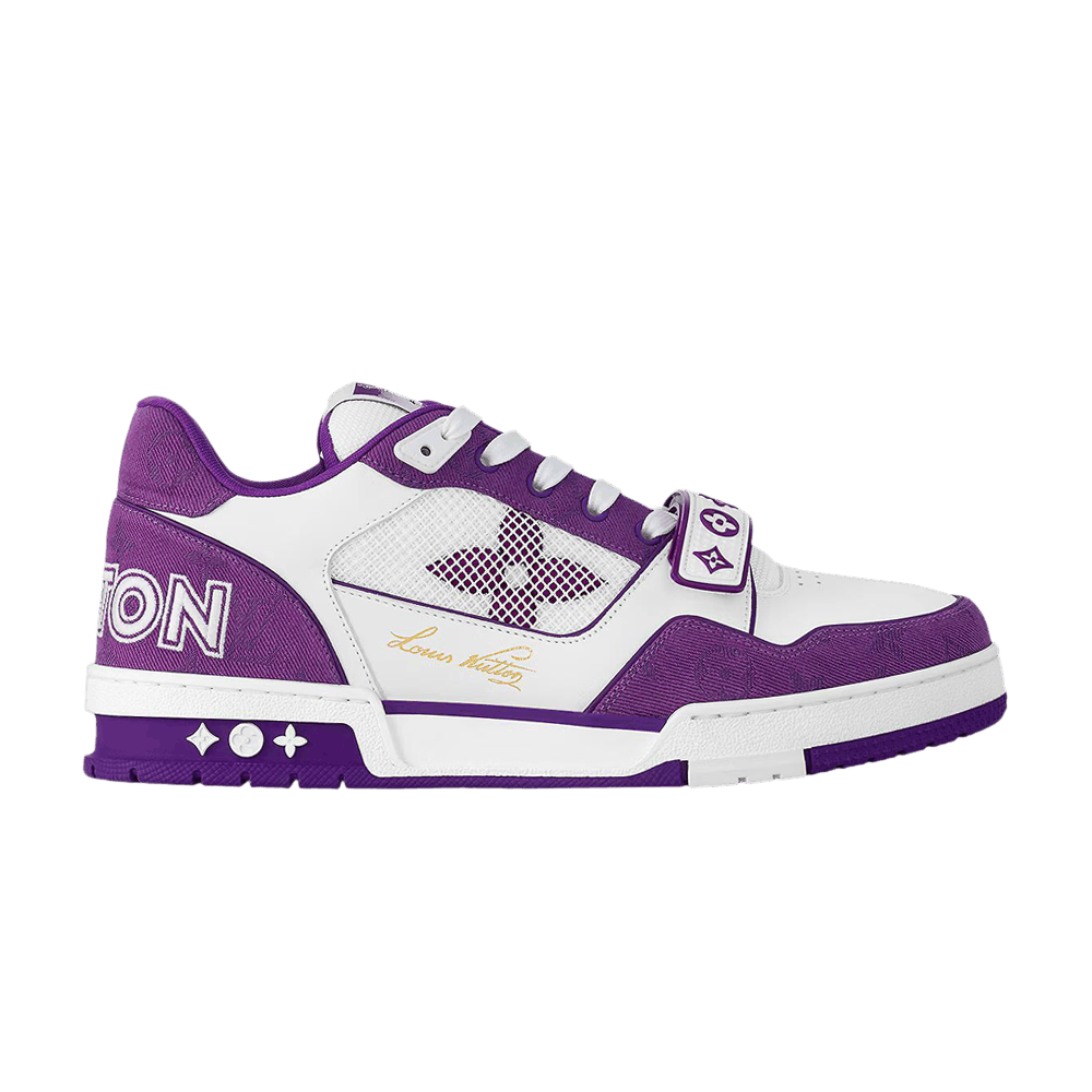 Кроссовки Louis Vuitton Trainer 'Purple Monogram Denim'