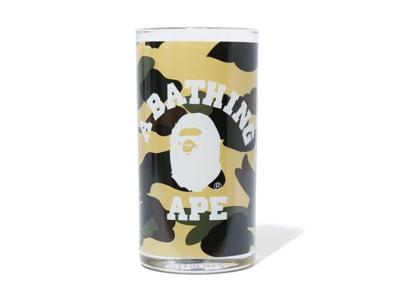 Стеклянный стакан BAPE 1st Camo College Glass Cup Yellow
