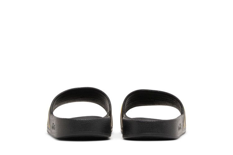 adidas Adilette Aqua Slides 'Black Gold Metallic'