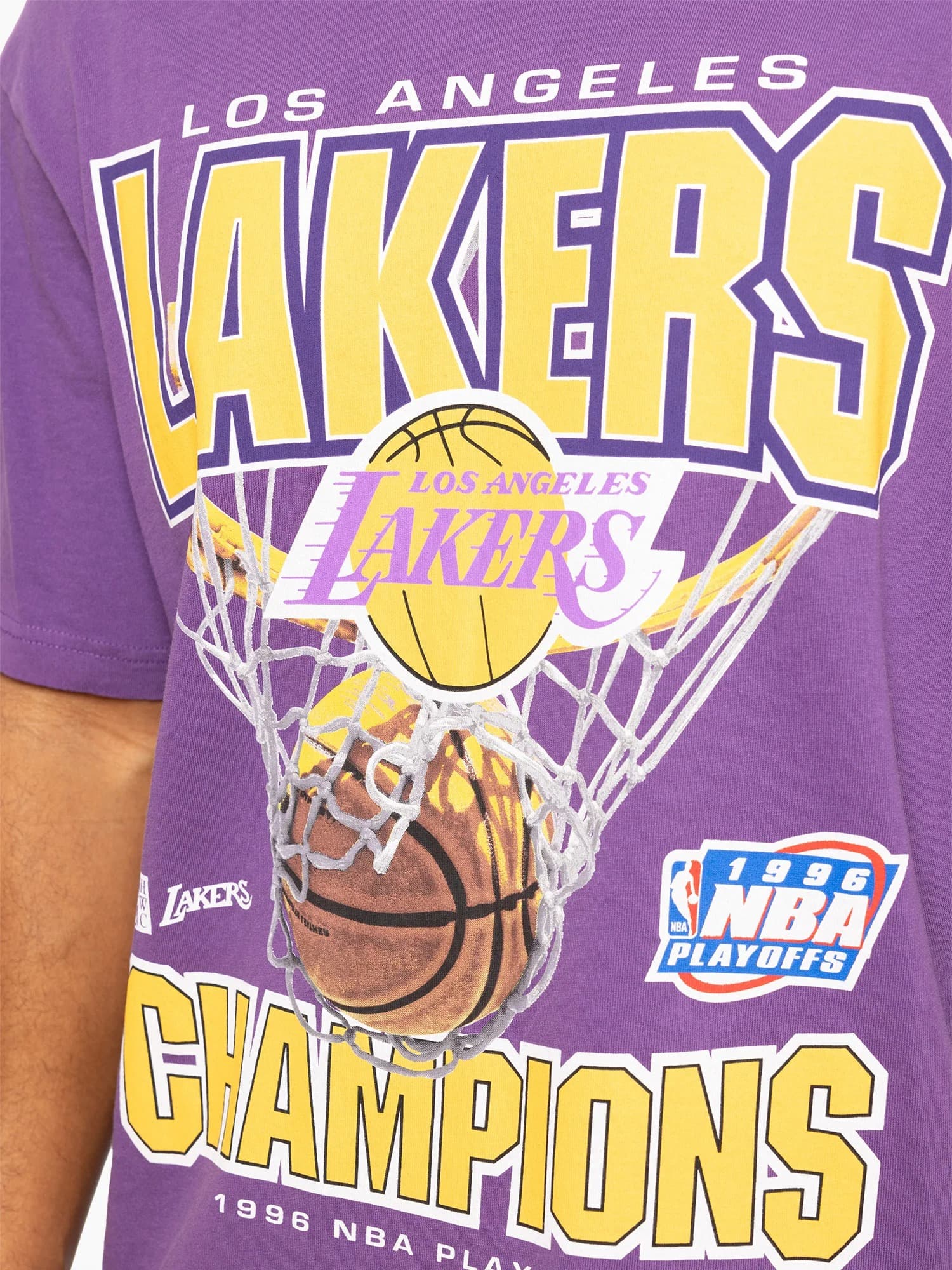 Футболка Mitchell & Ness Los Angeles Lakers Nothin’ But Net Purple Vintage T-Shirt