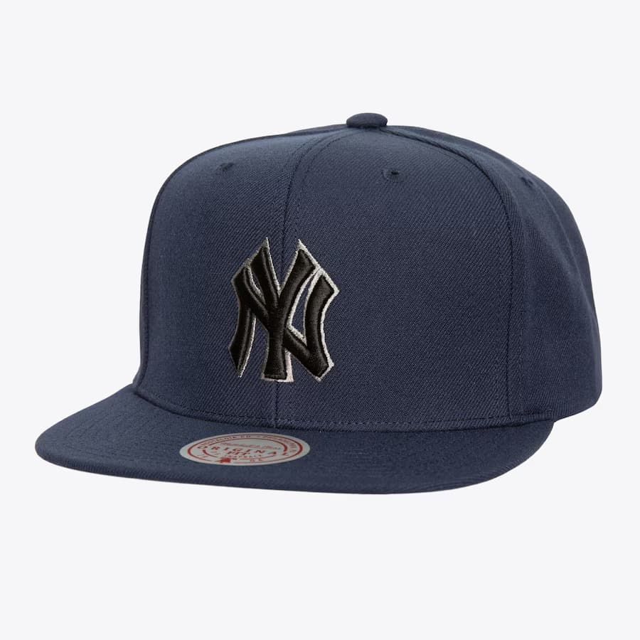 Бейсболка Mitchell & Ness Navy New York Yankees Logo Eclipse OG Snapback Hat