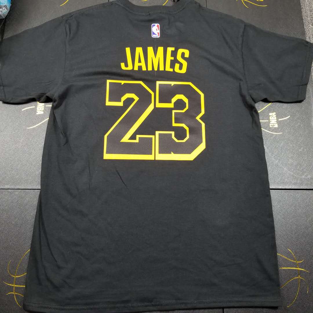 Футболка 2018-19 LeBron James Lakers Black Tee