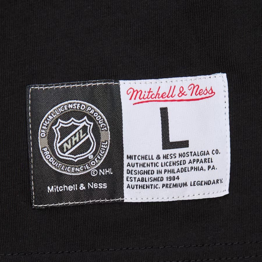 Футболка Mitchell & Ness Black Los Angeles Kings Jacquard Ringer T-Shirt