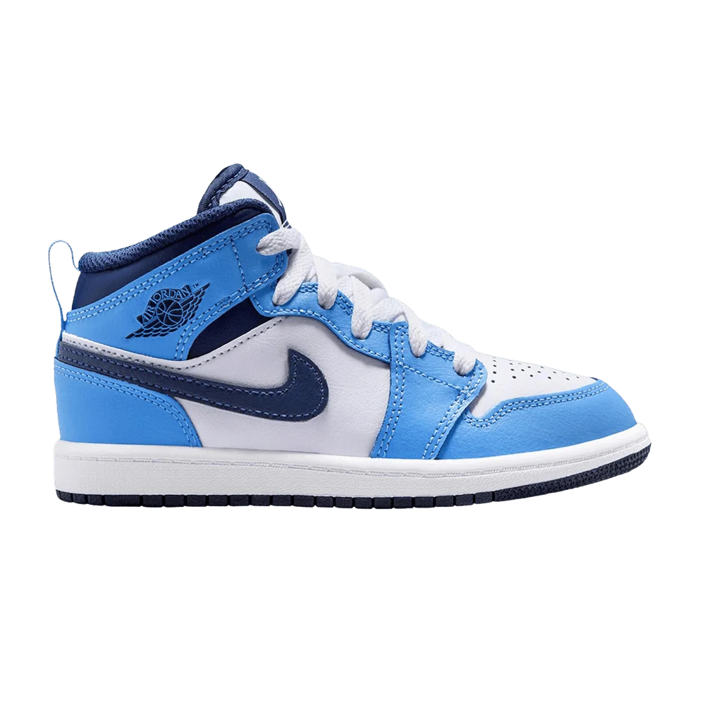 Krossovki-Air-Jordan-1-Mid-PS-University-Blue-Midnight-Navy