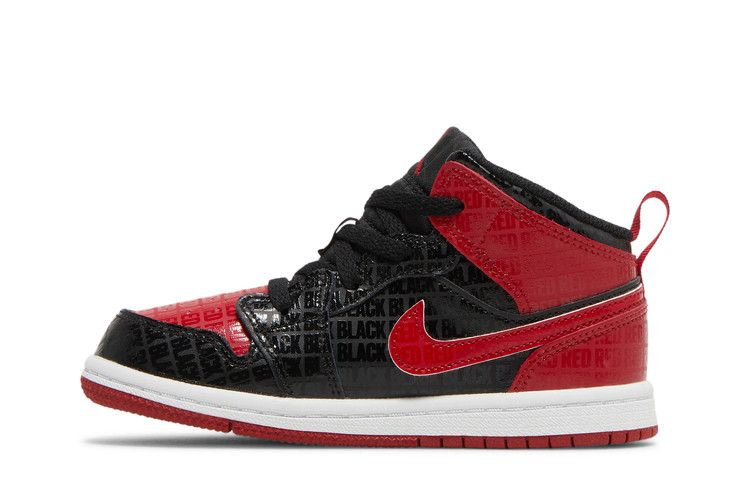 Кроссовки Air Jordan 1 Mid SS TD 'Black + Red = Bred'