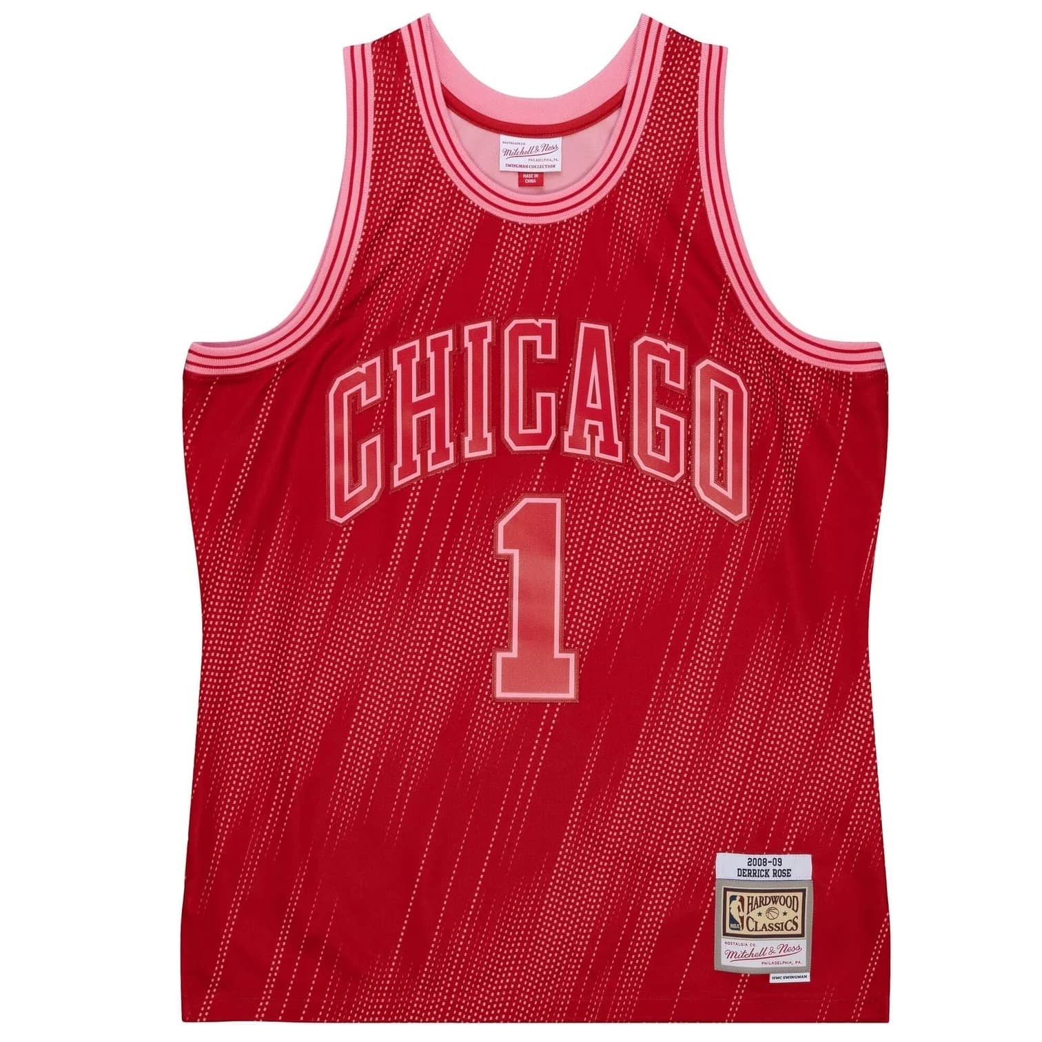 Баскетбольная джерси 2008-09 Chicago Bulls Derrick Rose #1 NBA Swingman Monochrome Jersey