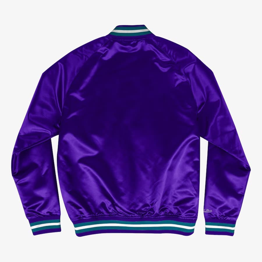 Бомбер Mitchell & Ness Purple Utah Jazz Lightweight Satin Full-Snap Jacket