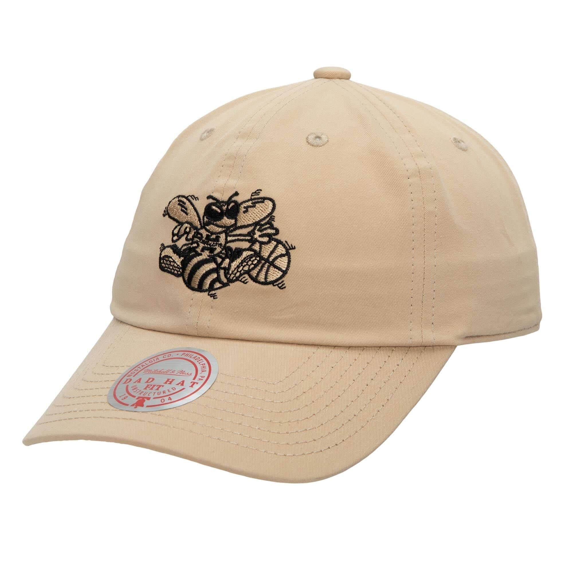 Mitchell-Ness-Khaki-Black-Strapback-HWC-Charlotte-Hornets-Hat