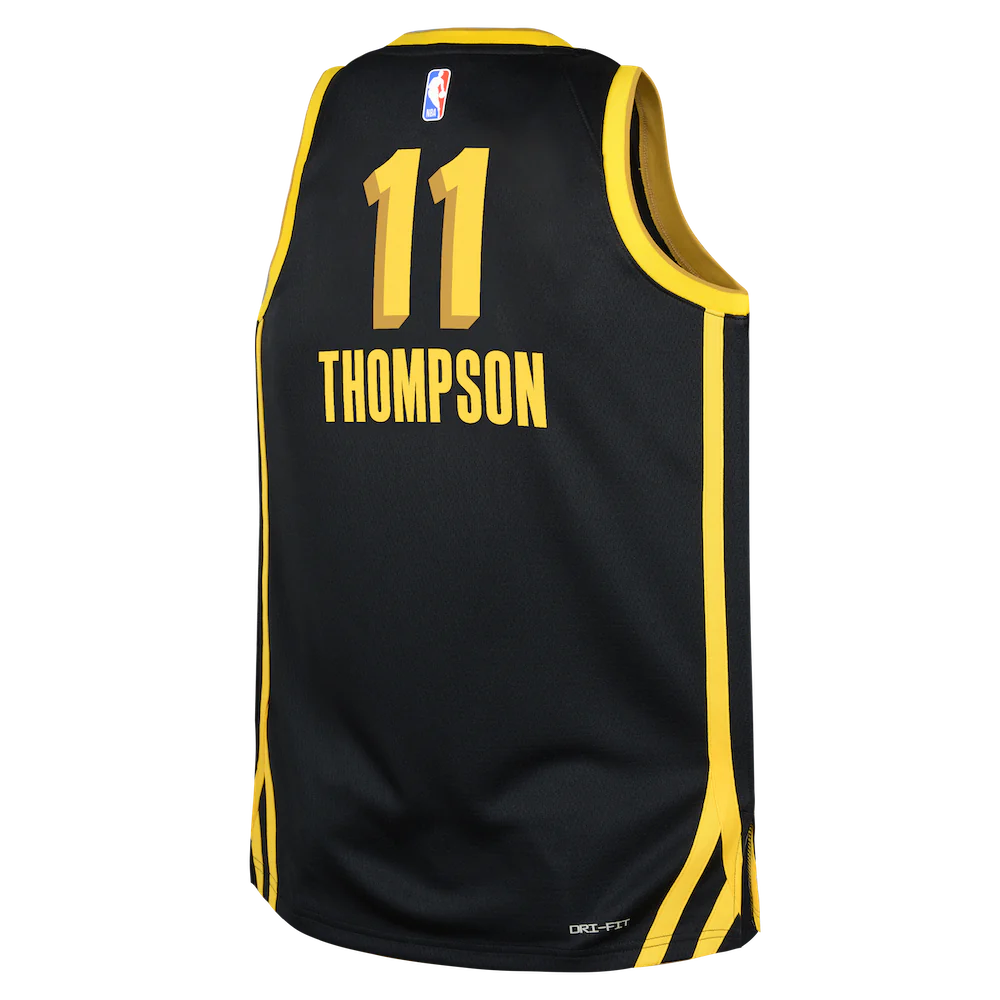 Баскетбольная джерси 2023-24 Golden State Warriors Klay Thompson #11 Youth Swingman City Edition Black Jersey