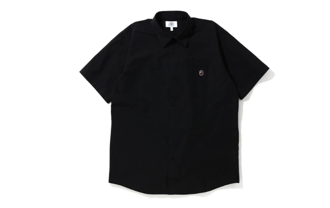 Рубашка BAPE One Point SS Shirt Black