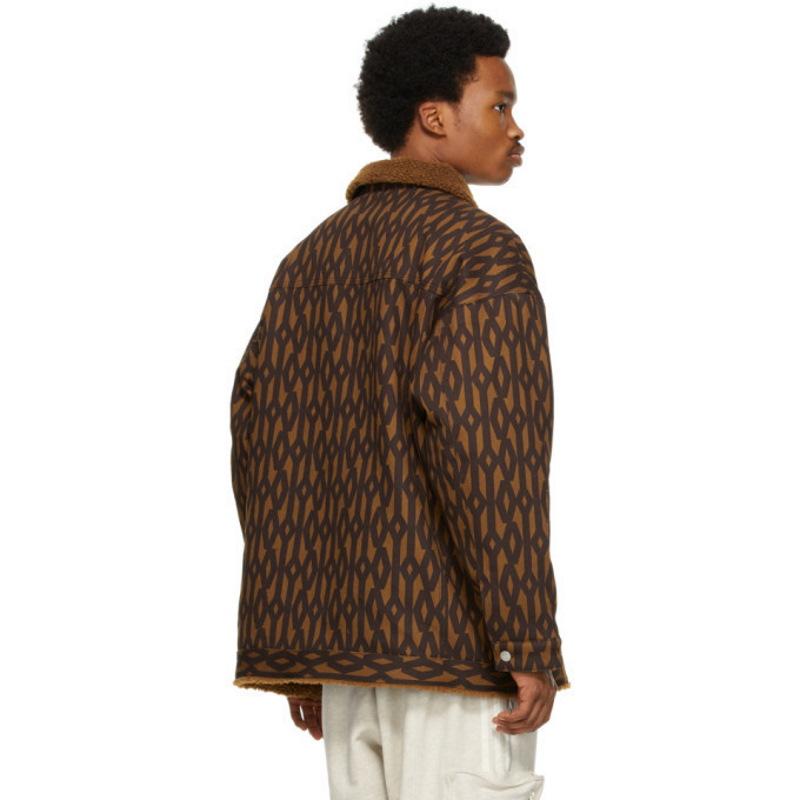 Куртка adidas Ivy Park Denim Monogram Jacket (All Gender) Wild Brown/Night Red