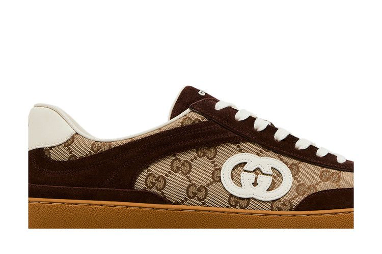 Кроссовки Gucci G75 'Interlocking G - Dark Brown Suede'