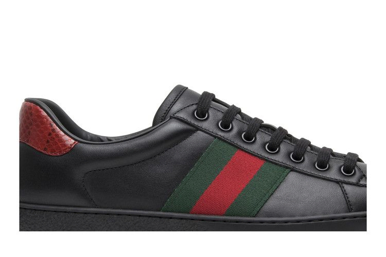 Кроссовки Gucci Ace Leather 'Black'