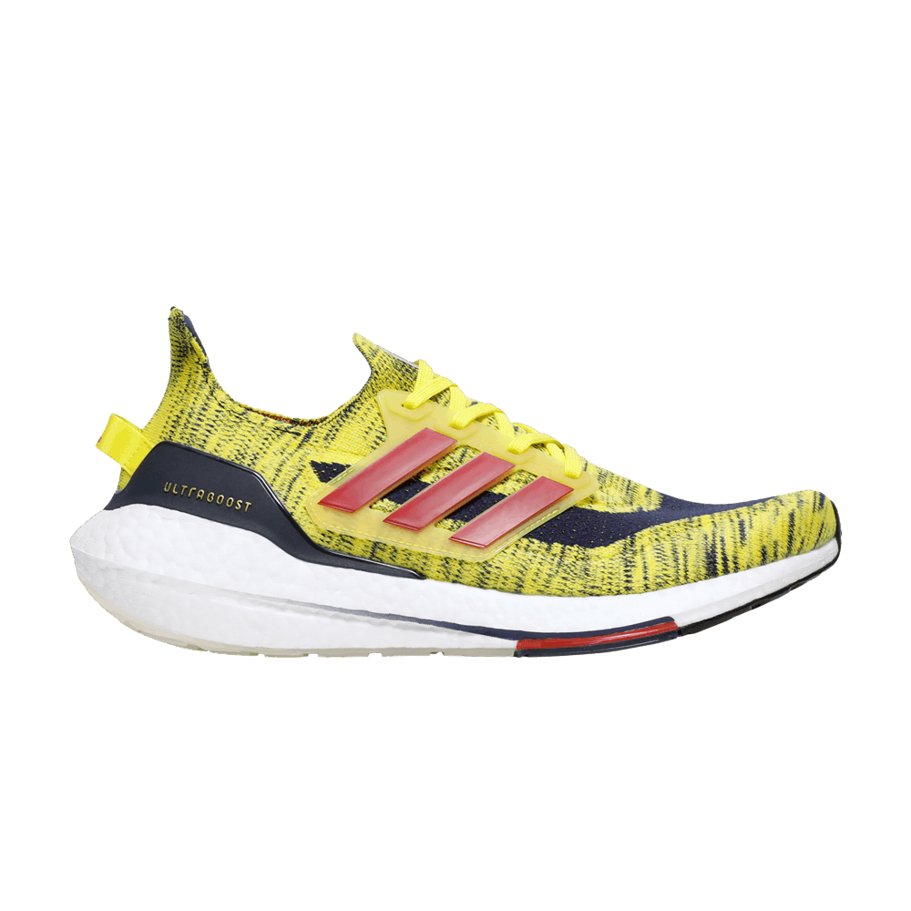 Кроссовки Adidas UltraBoost 21 'Bright Yellow Navy'