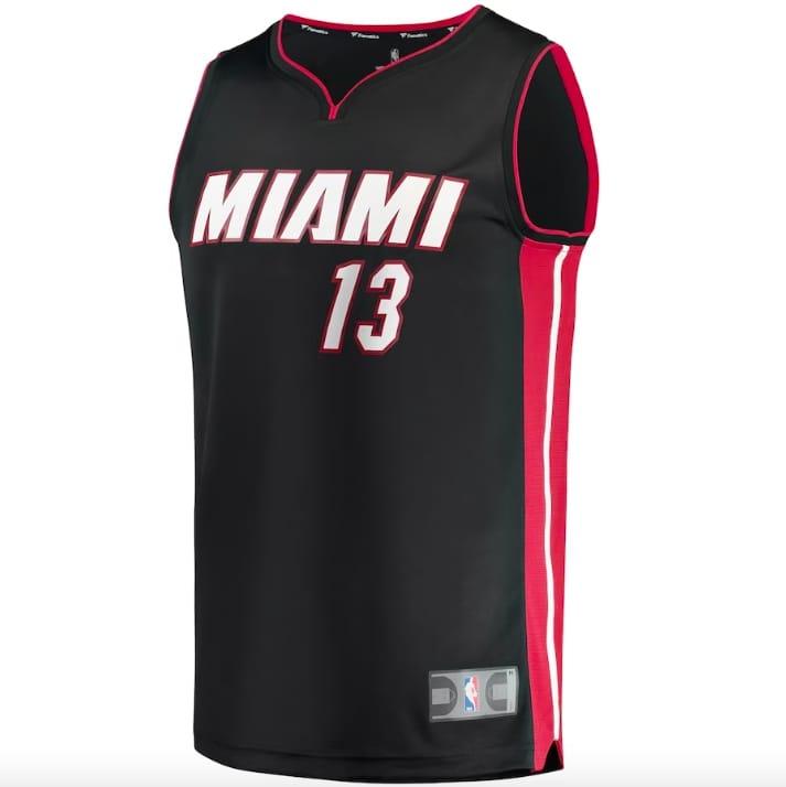 Баскетбольная джерси 2022-23 Miami Heat #13 Bam Adebayo Fast Break Icon Black Jersey