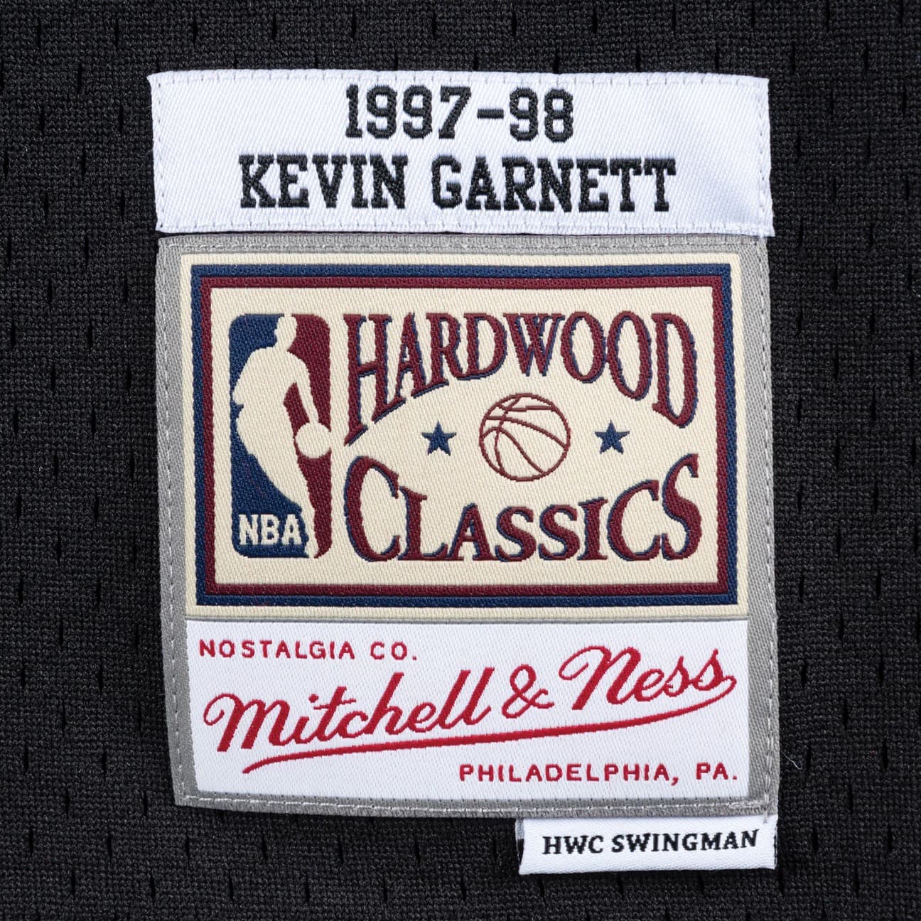 Баскетбольная джерси 1997-98 Minnesota Timberwolves Kevin Garnett  #21 Swingman Hardwood Classics Black Jersey