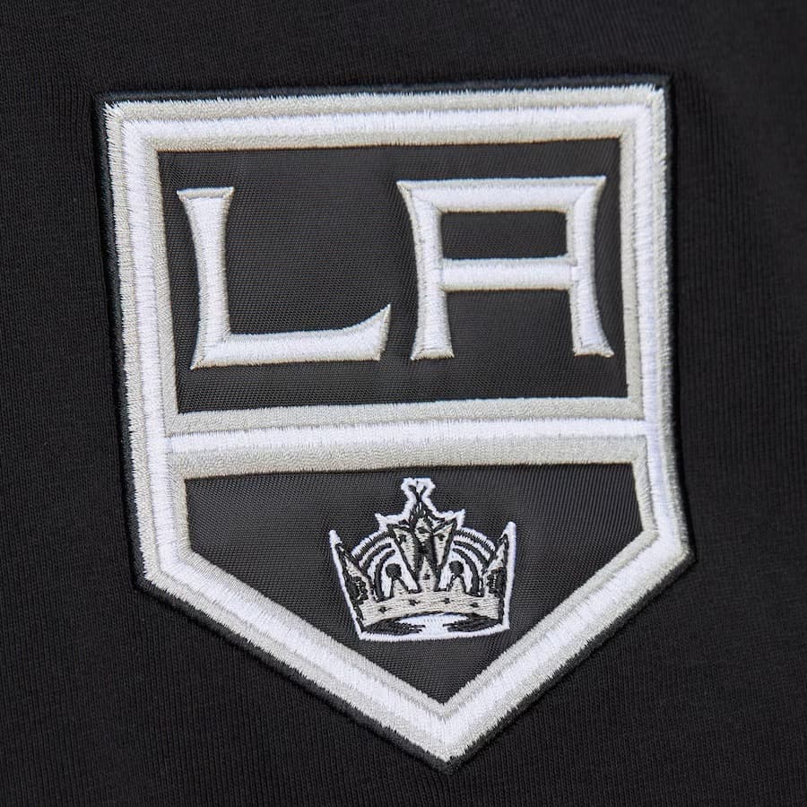 Футболка Mitchell & Ness Black Los Angeles Kings Jacquard Ringer T-Shirt