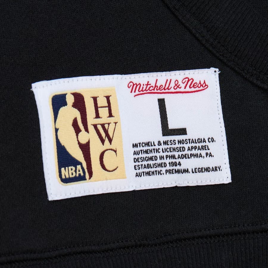 Худи Mitchell & Ness Black Detroit Pistons Game Time Vintage Logo Fleece Pullover Hoodie