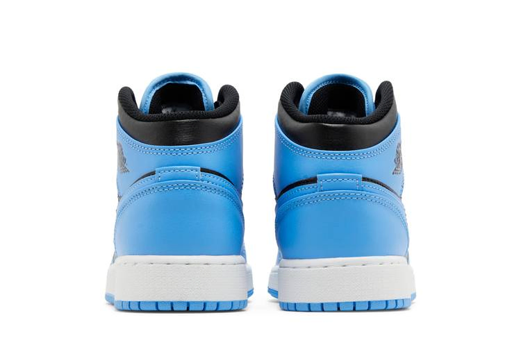 Кроссовки Air Jordan 1 Mid GS 'University Blue Black'