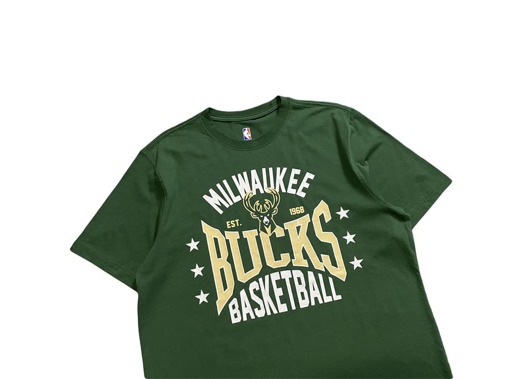 Футболка Main Squeeze NBA Milwaukee Bucks Green T-Shirt