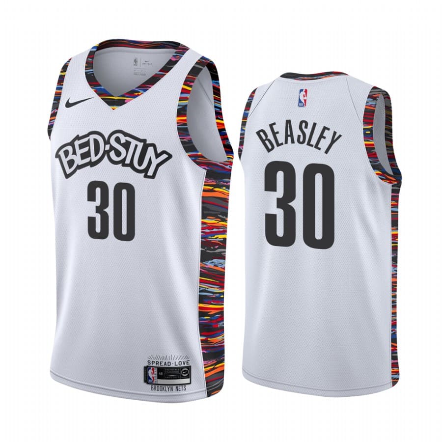 Баскетбольная джерси 2020-21 Brooklyn Nets #30 Michael Beasley City Edition White Swingman Jersey