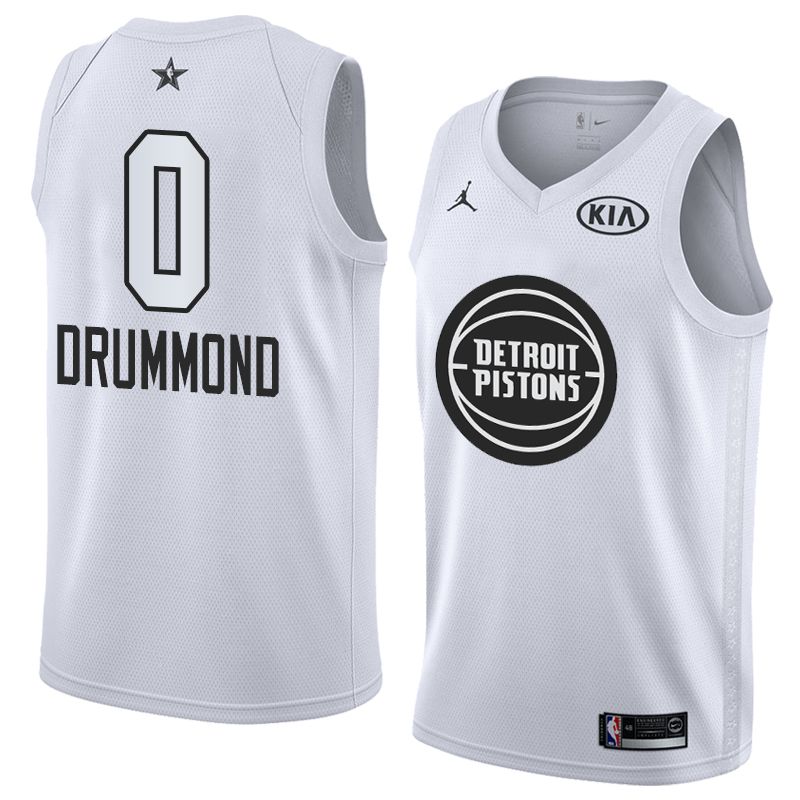 Баскетбольная джерси 2018 All-Star Detroit Pistons Andre Drummond #0 White Swingman Jersey