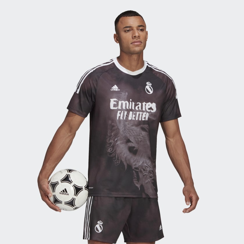 Футболка adidas Real Madrid Human Race Jersey Black/White