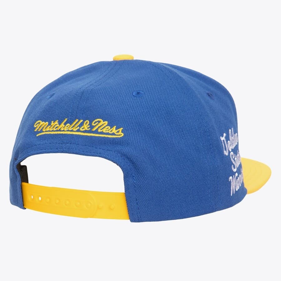 Бейсболка Mitchell & Ness Royal Golden State Warriors Hardwood Classics Uprise Snapback Hat