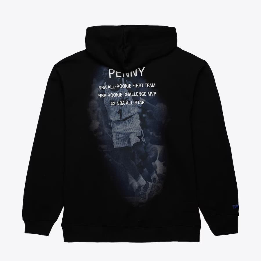 Худи Mitchell & Ness Penny Hardaway Black Orlando Magic Name & Number Fleece Pullover Hoodie