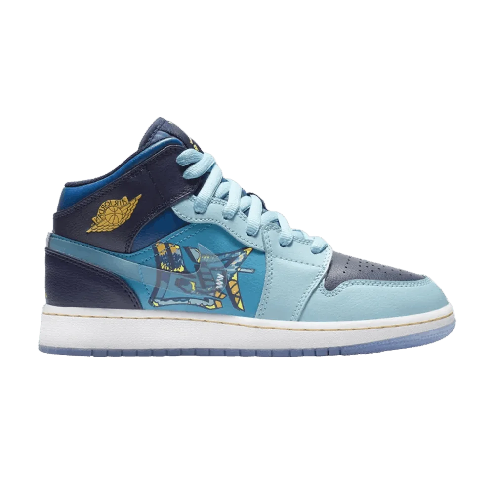 Krossovki-Air-Jordan-1-Mid-GS-Fly