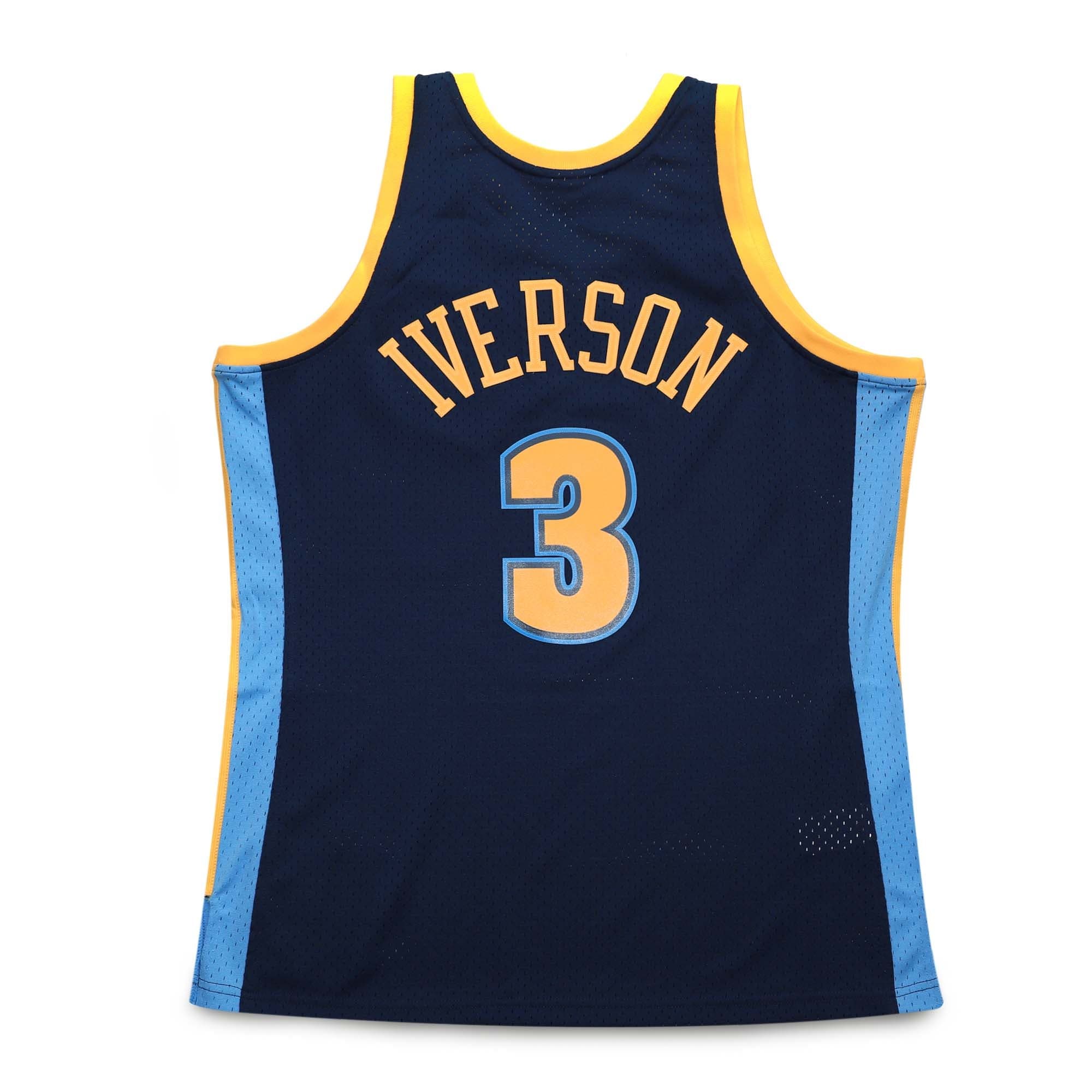 Баскетбольная джерси 2006-2007 Denver Nuggets Allen Iverson # 3 Swingman NBA Hardwood Classics Throwback Blue Jersey