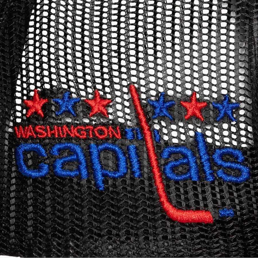 Бейсболка Mitchell & Ness Black Washington Capitals Vintage Script Trucker Adjustable Hat